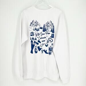 Pacific & Co. With Love From Colorado Crewneck Sweatshirt XL White